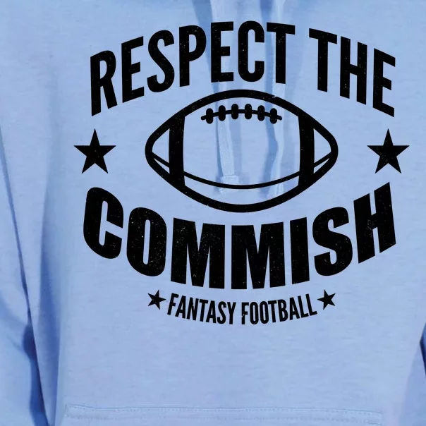 Respect The Commish Fantasy Football Unisex Surf Hoodie