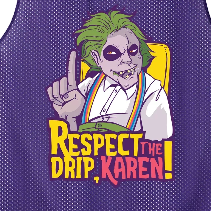 Respect The Drip Karen Funny Mesh Reversible Basketball Jersey Tank