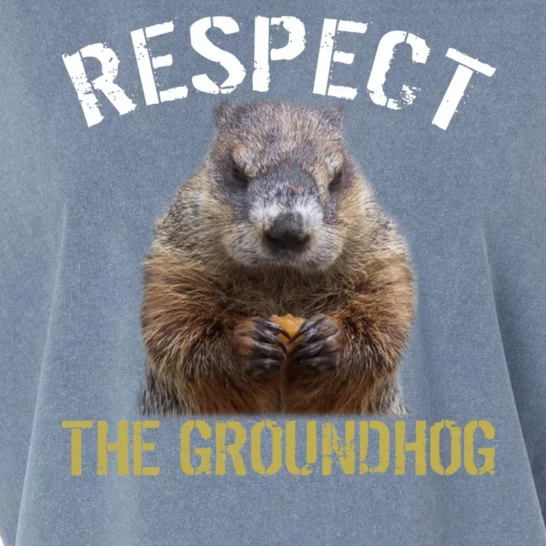 Respect The Groundhog Garment-Dyed Women's Muscle Tee