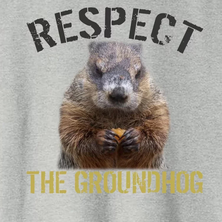 Respect The Groundhog Women's Crop Top Tee