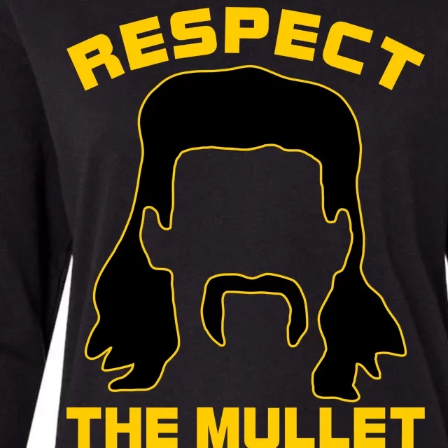 Respect The Mullet Hair Game Womens Cotton Relaxed Long Sleeve T-Shirt