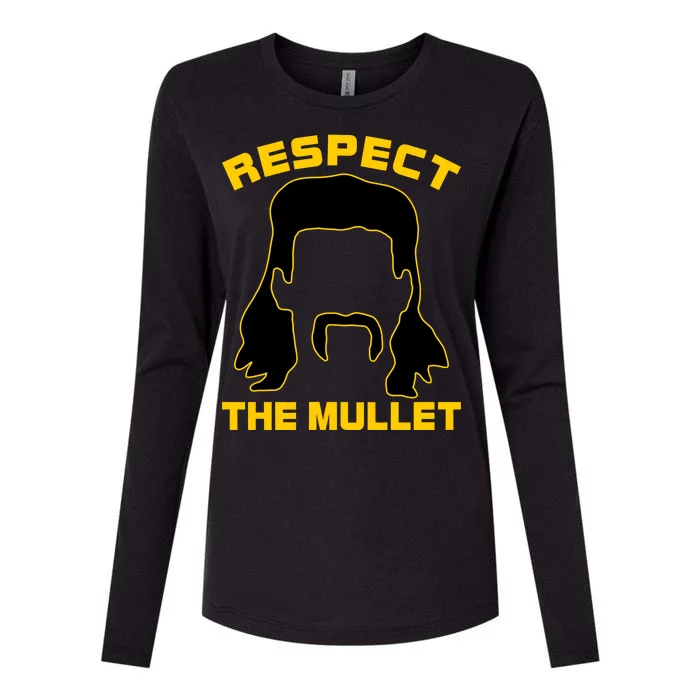 Respect The Mullet Hair Game Womens Cotton Relaxed Long Sleeve T-Shirt