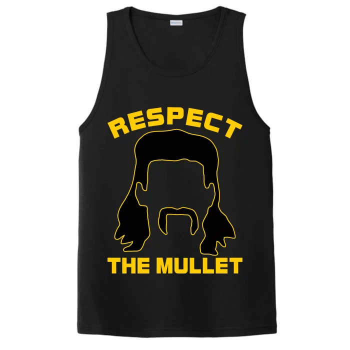 Respect The Mullet Hair Game Performance Tank