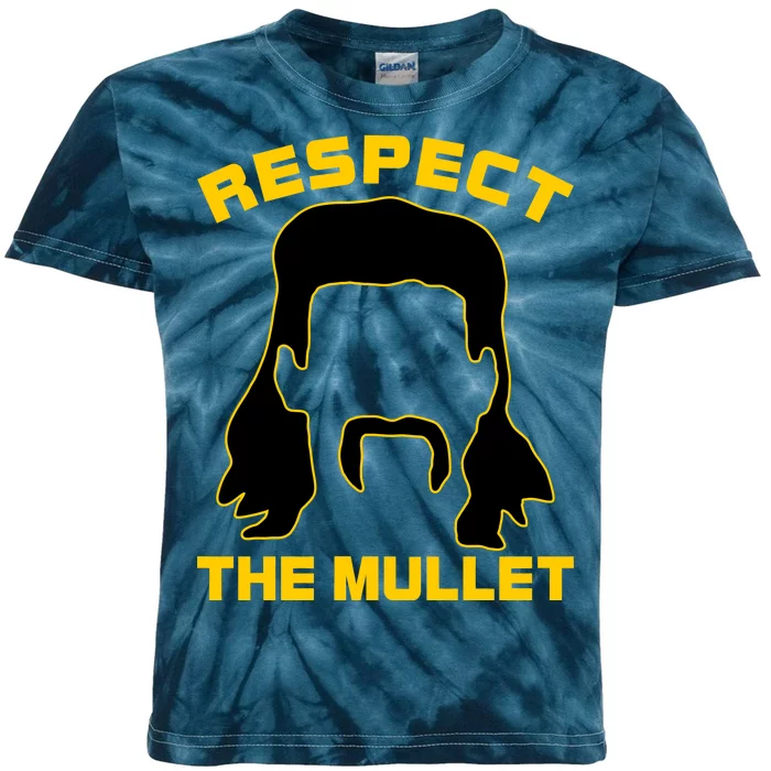 Respect The Mullet Hair Game Kids Tie-Dye T-Shirt