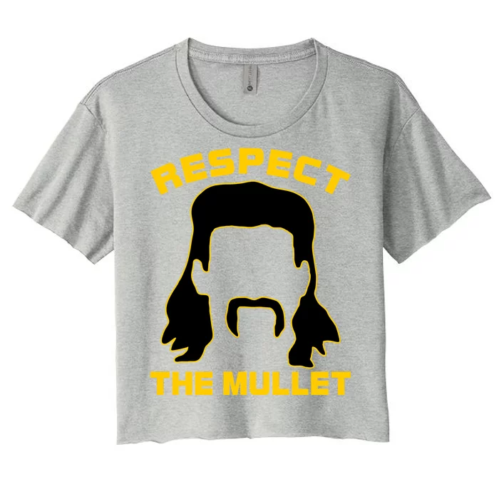 Respect The Mullet Hair Game Women's Crop Top Tee