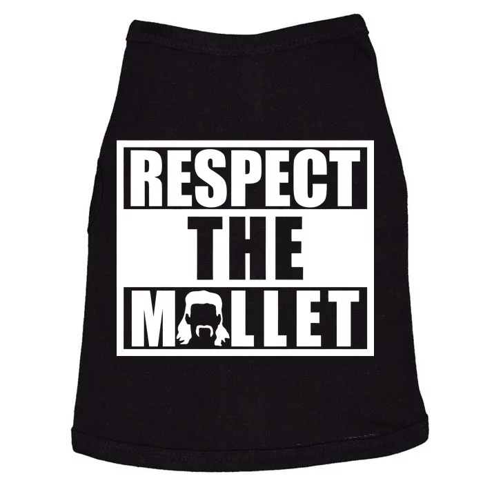 Respect The Mullet Hair Game Box Graphic Doggie Tank