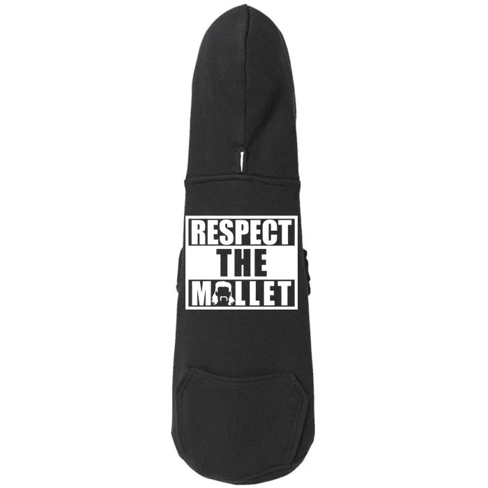 Respect The Mullet Hair Game Box Graphic Doggie 3-End Fleece Hoodie