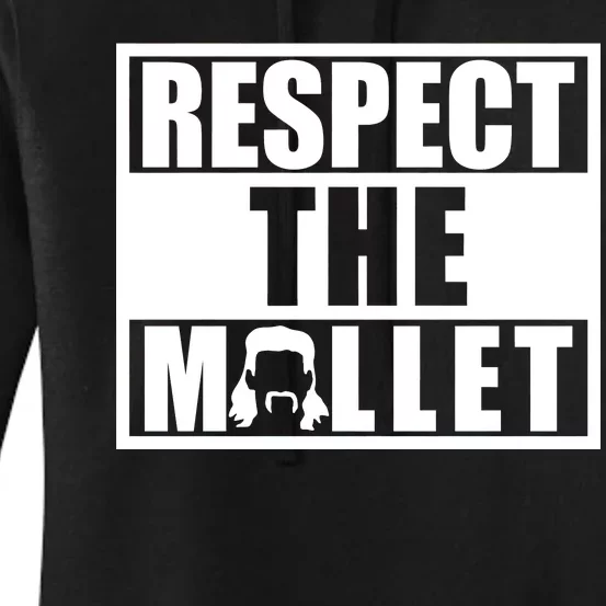 Respect The Mullet Hair Game Box Graphic Women's Pullover Hoodie