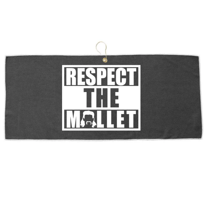 Respect The Mullet Hair Game Box Graphic Large Microfiber Waffle Golf Towel