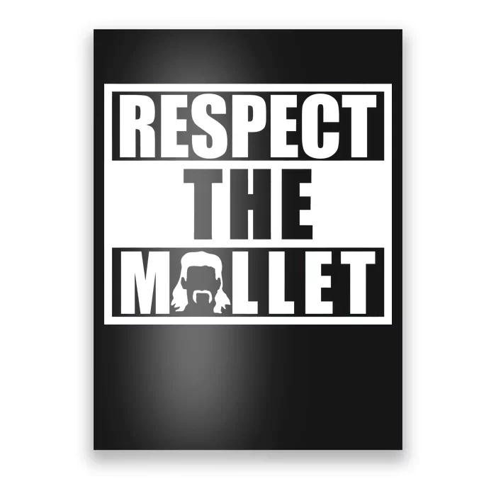 Respect The Mullet Hair Game Box Graphic Poster