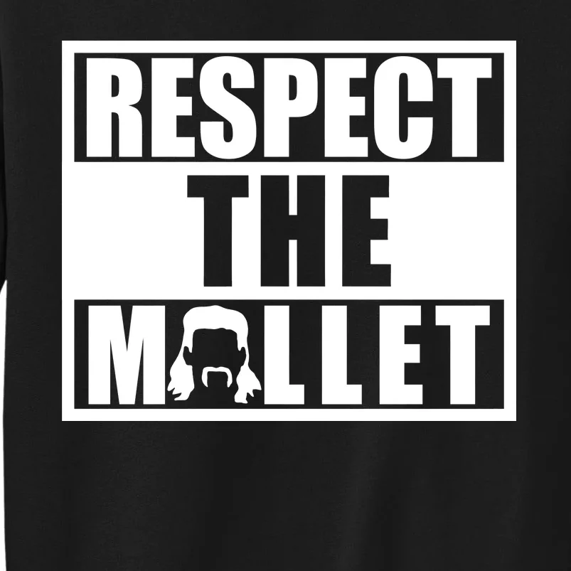 Respect The Mullet Hair Game Box Graphic Tall Sweatshirt