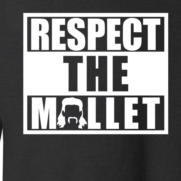 Respect The Mullet Hair Game Box Graphic Toddler Sweatshirt