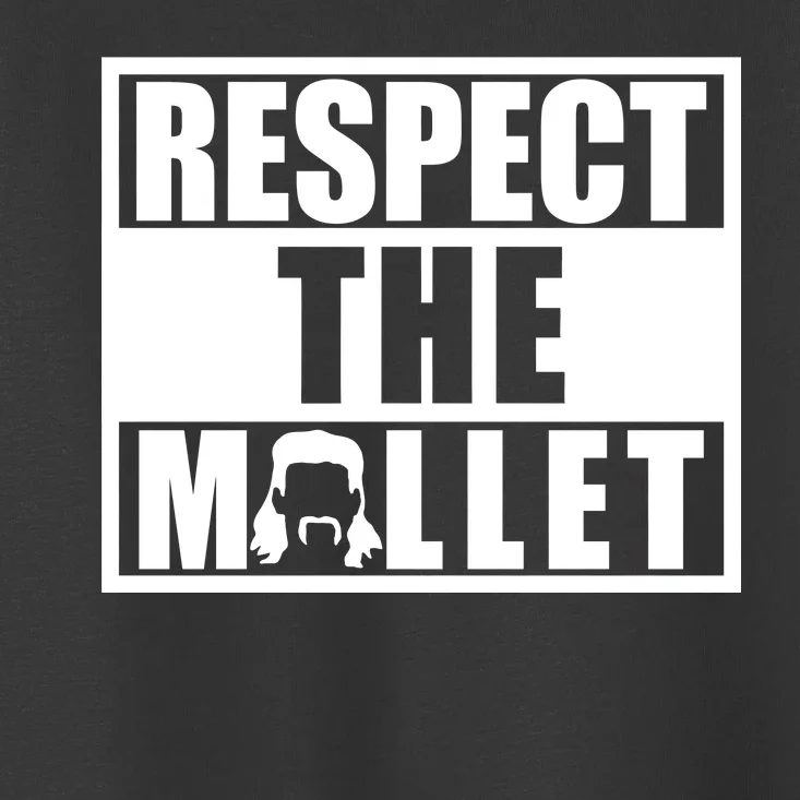 Respect The Mullet Hair Game Box Graphic Toddler T-Shirt