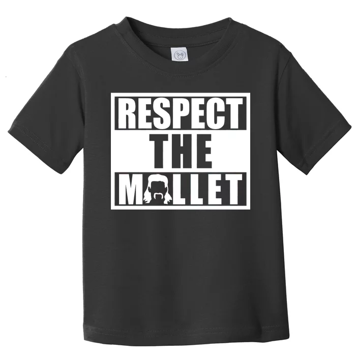 Respect The Mullet Hair Game Box Graphic Toddler T-Shirt