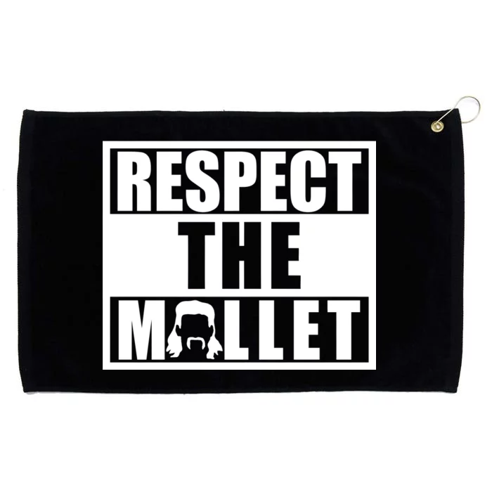 Respect The Mullet Hair Game Box Graphic Grommeted Golf Towel