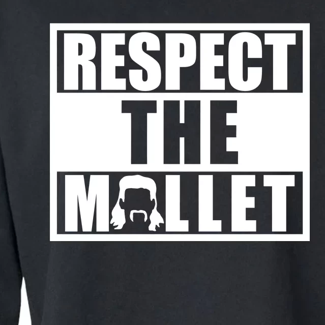 Respect The Mullet Hair Game Box Graphic Cropped Pullover Crew