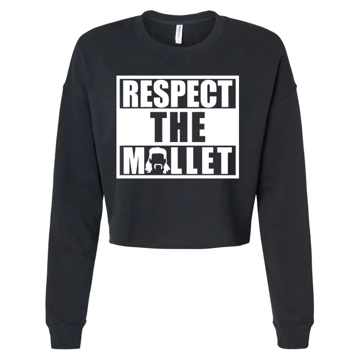 Respect The Mullet Hair Game Box Graphic Cropped Pullover Crew