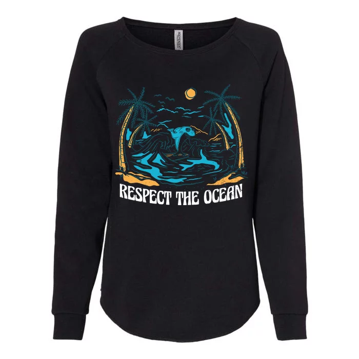 Respect The Ocean Womens California Wash Sweatshirt