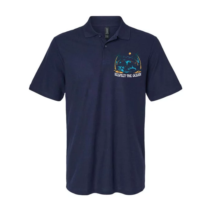 Respect The Ocean Softstyle Adult Sport Polo