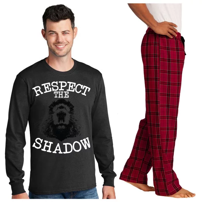 Respect The Shadow Groundhog Long Sleeve Pajama Set