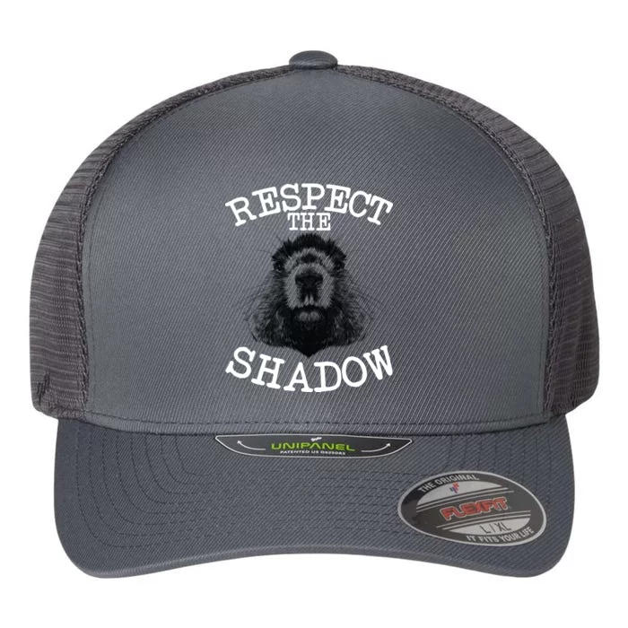 Respect The Shadow Groundhog Flexfit Unipanel Trucker Cap