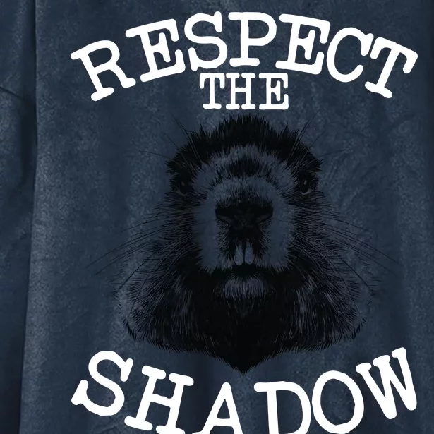 Respect The Shadow Groundhog Hooded Wearable Blanket