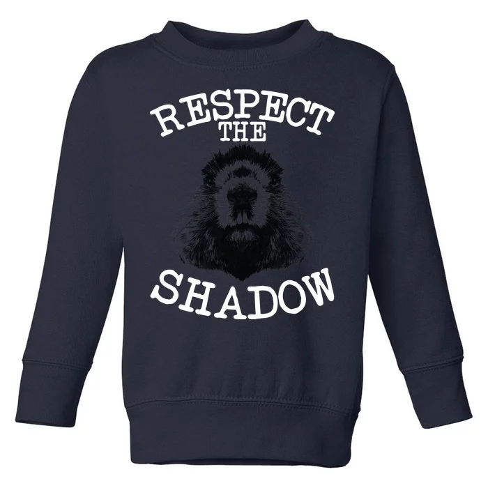 Respect The Shadow Groundhog Toddler Sweatshirt