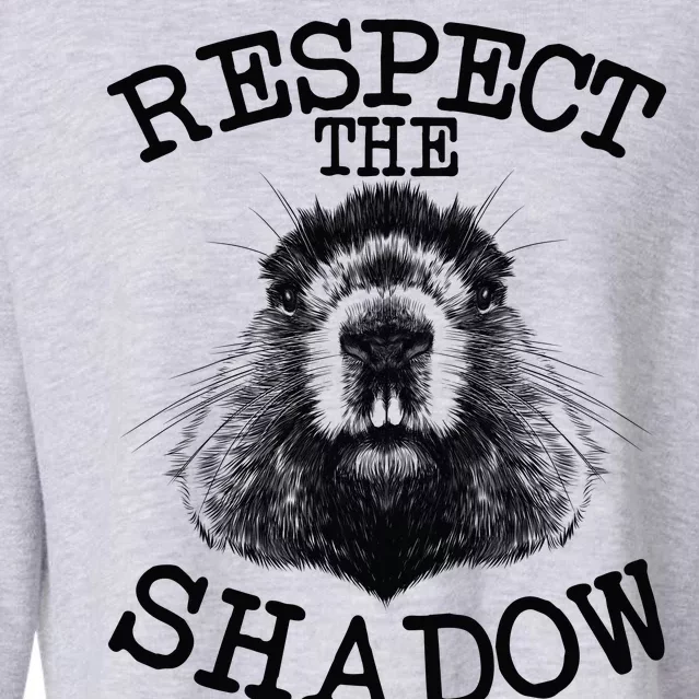 Respect The Shadow Groundhog Cropped Pullover Crew