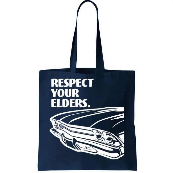 Respect Your Elders Vintage Classic Cars Tote Bag