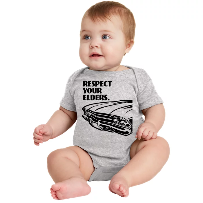 Respect Your Elders Vintage Classic Cars Baby Bodysuit