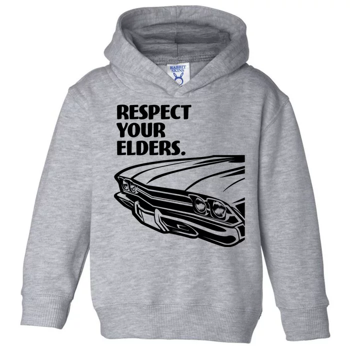 Respect Your Elders Vintage Classic Cars Toddler Hoodie