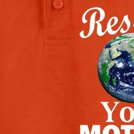 Respect your Mother Earth Dry Zone Grid Performance Polo