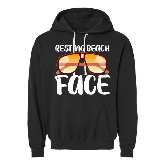 Resting Beach Face Summer Shades Garment-Dyed Fleece Hoodie