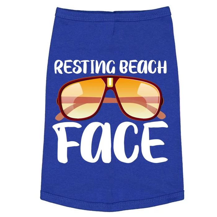 Resting Beach Face Summer Shades Doggie Tank