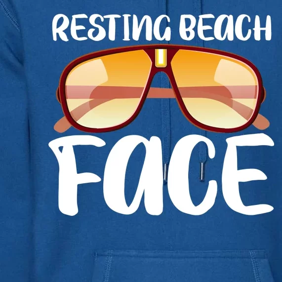 Resting Beach Face Summer Shades Premium Hoodie