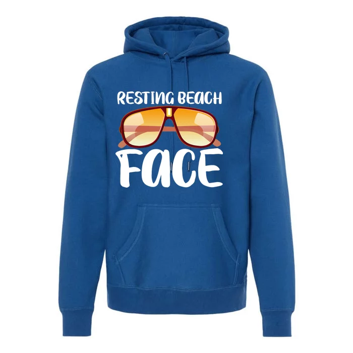 Resting Beach Face Summer Shades Premium Hoodie