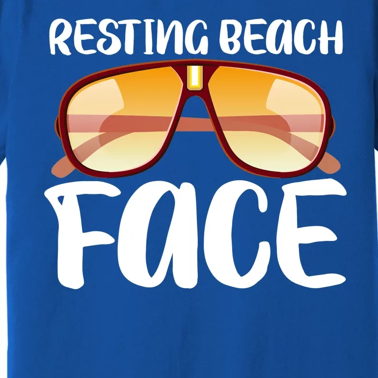 Resting Beach Face Summer Shades Premium T-Shirt