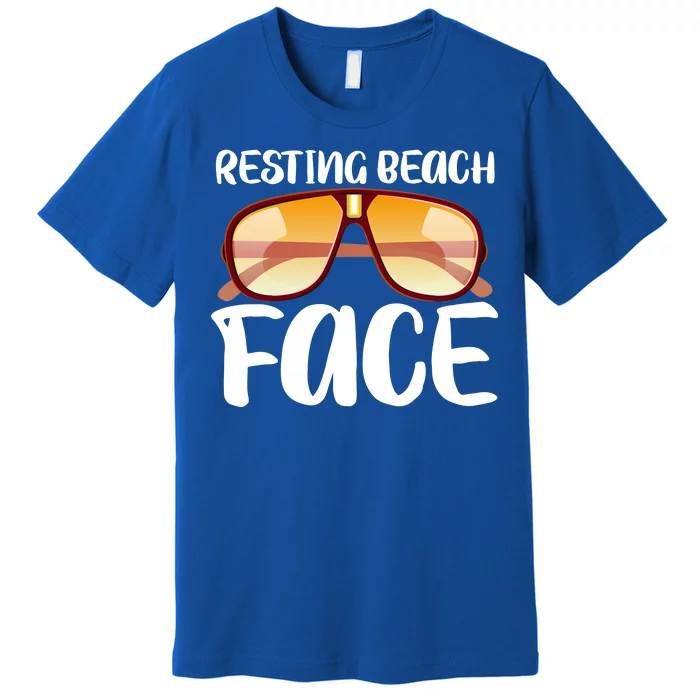 Resting Beach Face Summer Shades Premium T-Shirt