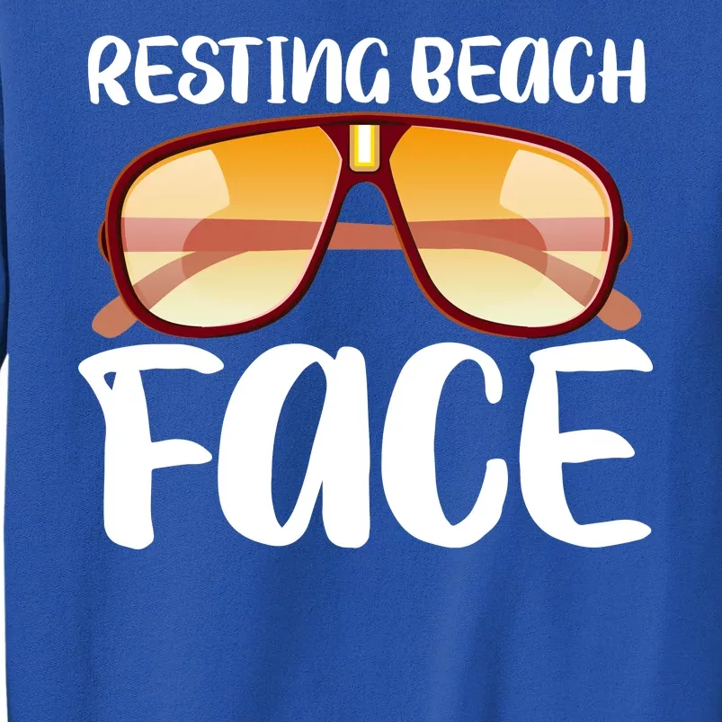 Resting Beach Face Summer Shades Tall Sweatshirt