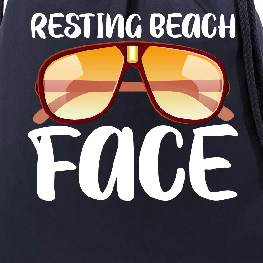 Resting Beach Face Summer Shades Drawstring Bag