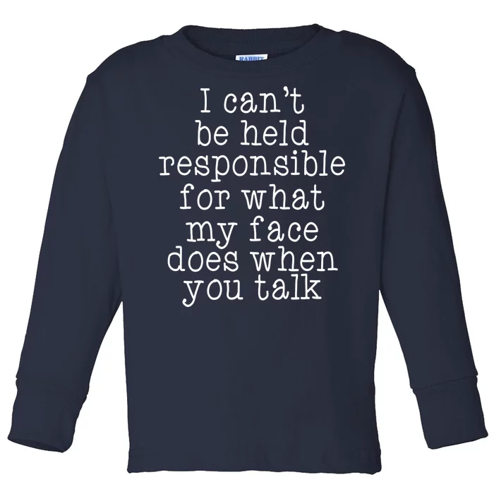 Resting B*tch Face Toddler Long Sleeve Shirt