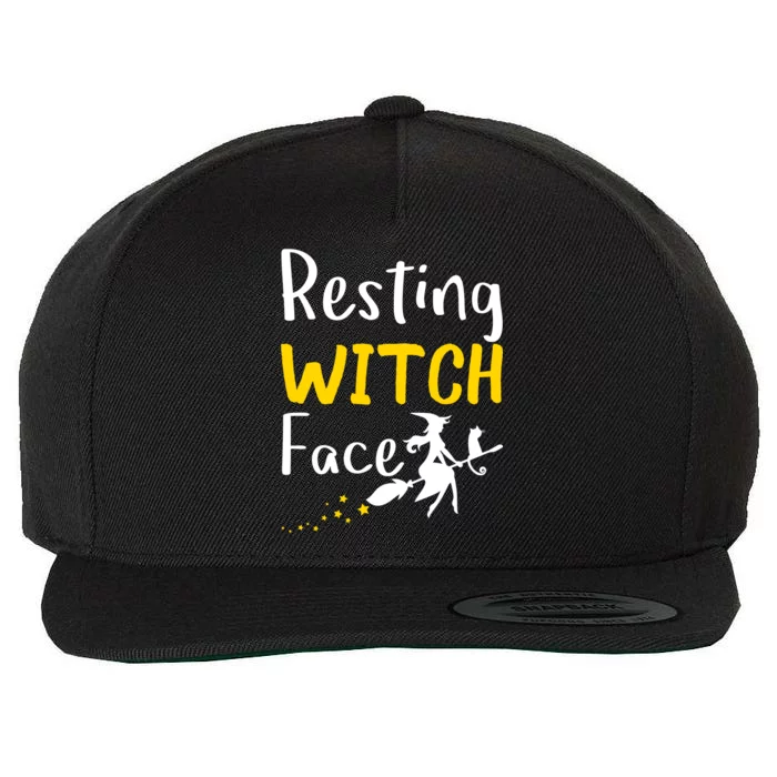 Resting Witch Face Wool Snapback Cap