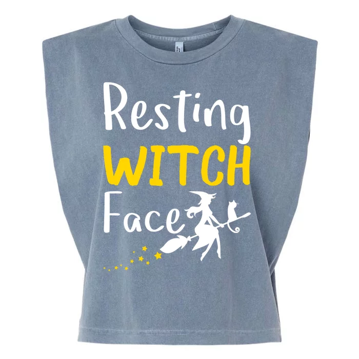 Resting Witch Face Garment-Dyed Women's Muscle Tee