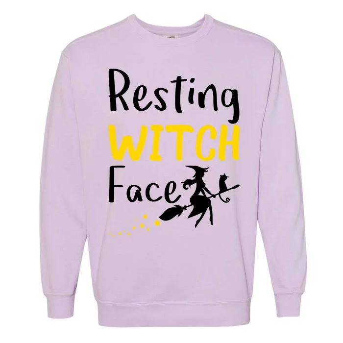 Resting Witch Face Garment-Dyed Sweatshirt