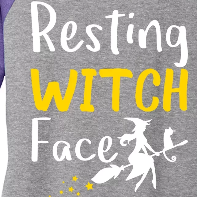 Resting Witch Face Women's Tri-Blend 3/4-Sleeve Raglan Shirt