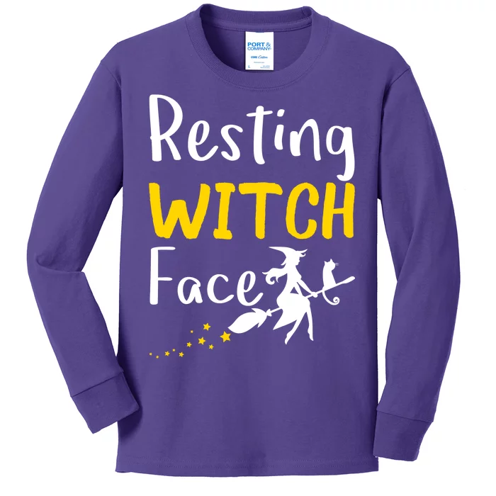 Resting Witch Face Kids Long Sleeve Shirt