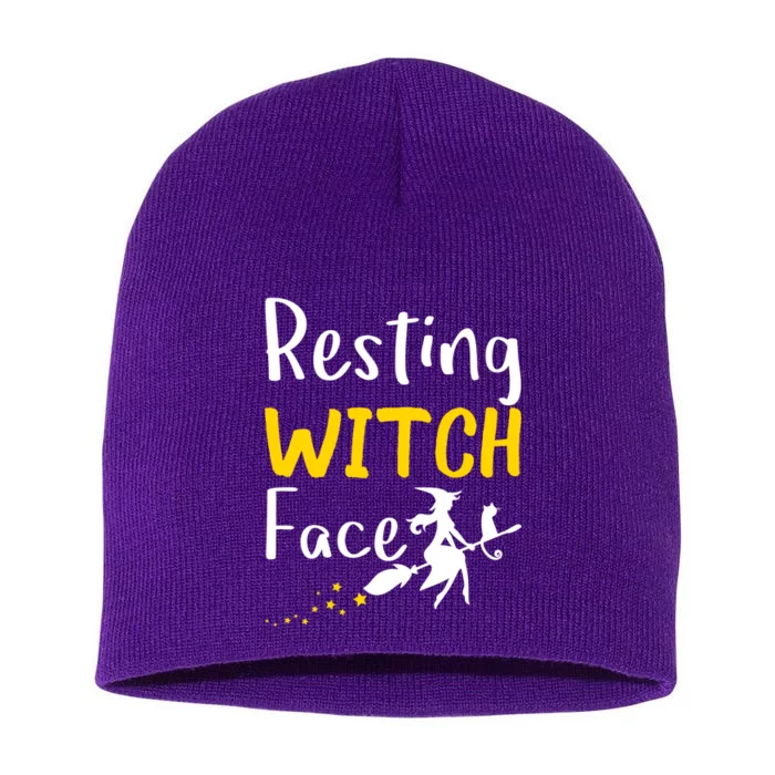 Resting Witch Face Short Acrylic Beanie