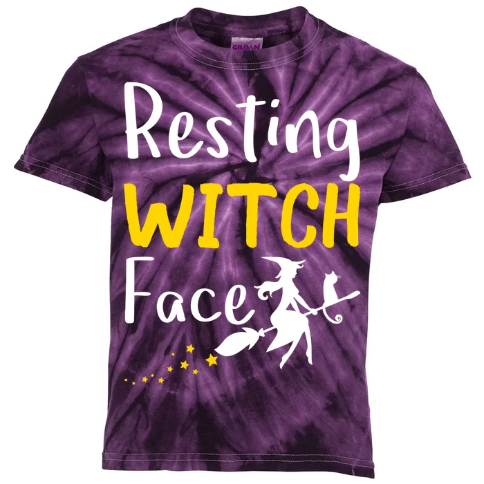 Resting Witch Face Kids Tie-Dye T-Shirt