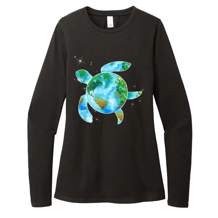 Restore Earth Sea Turtle Art Save The Planet Womens CVC Long Sleeve Shirt