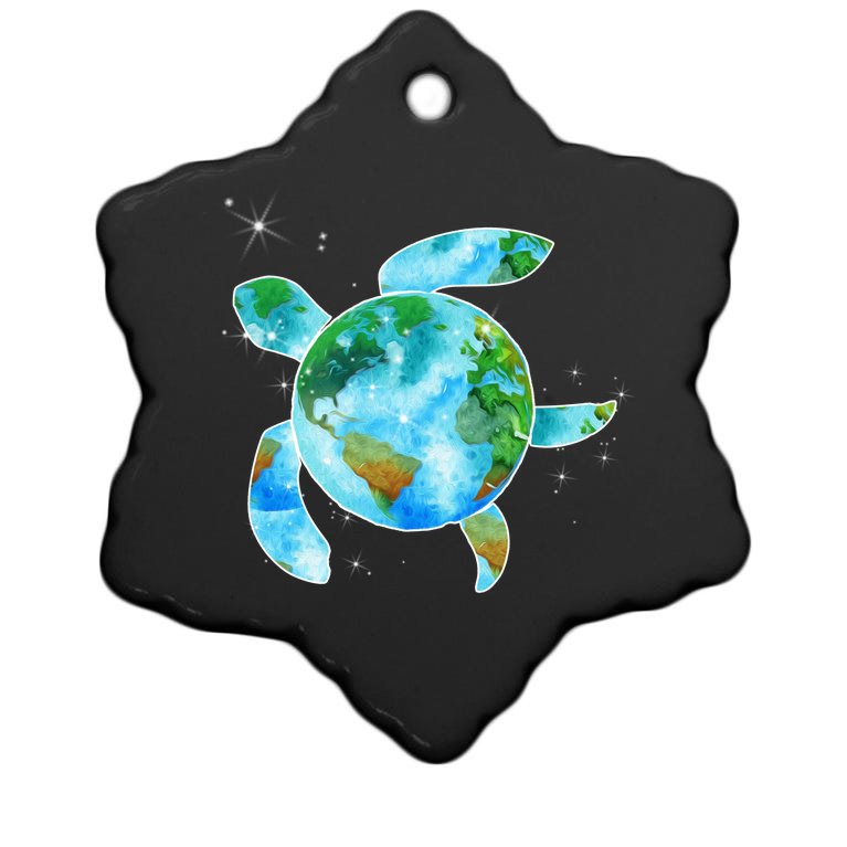 Restore Earth Sea Turtle Art Save The Planet Christmas Ornament